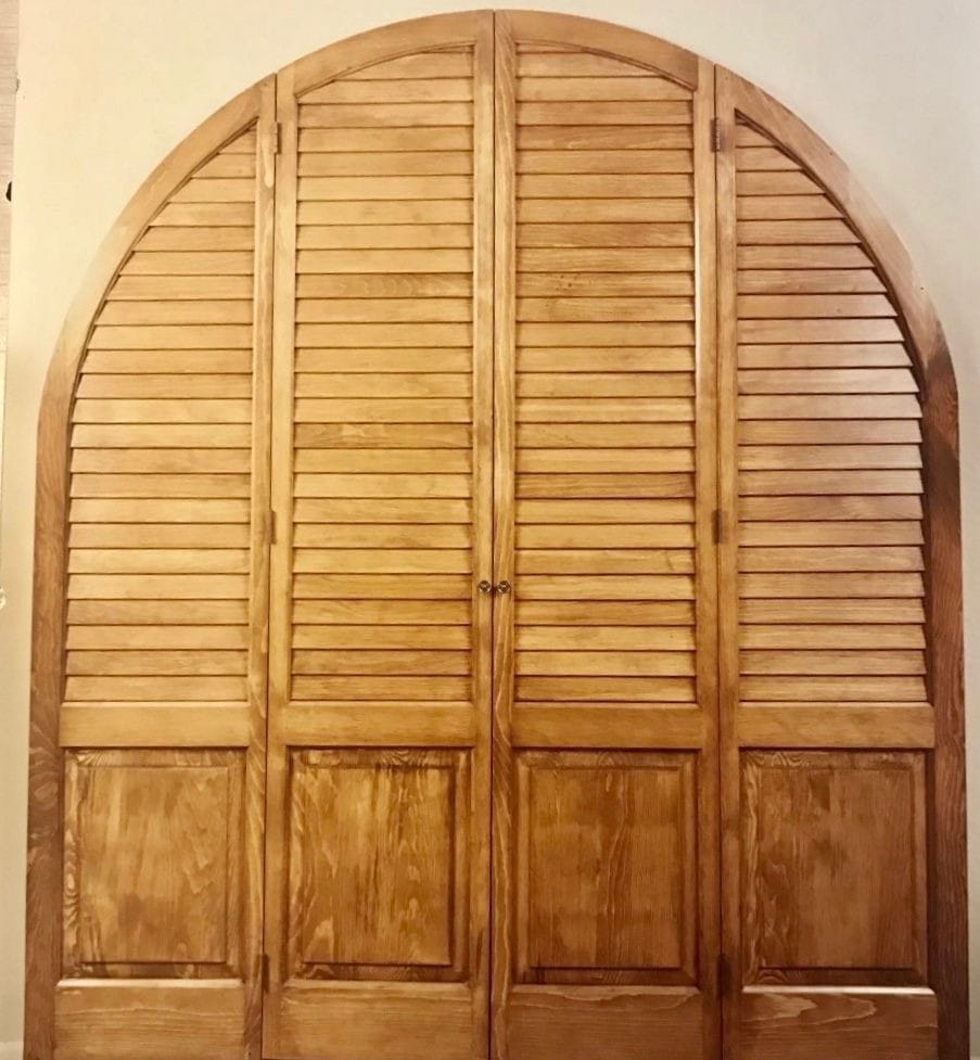 Wooden Arch Window Shutter